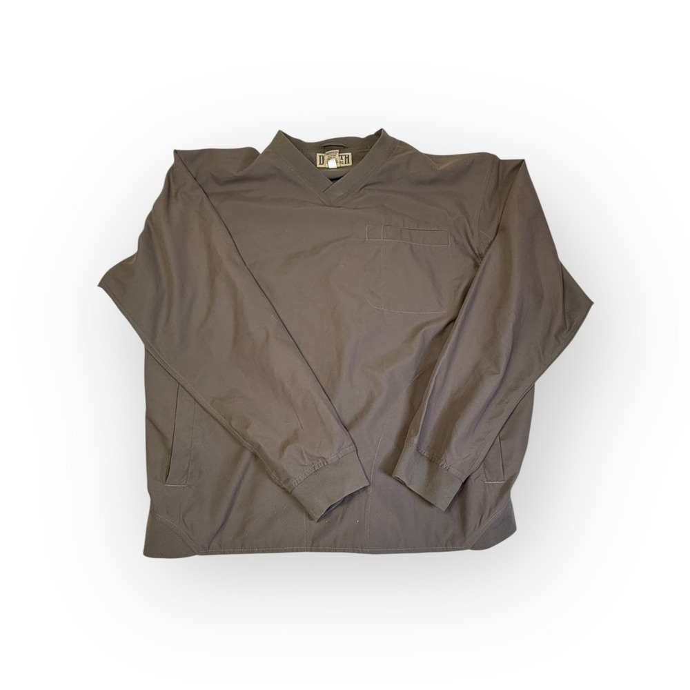 Duluth‎ Trading Co Pullover V Neck Pocket Long Sleeve Men's L Gray Polyester
